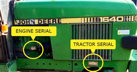 old john deere tractor numbers